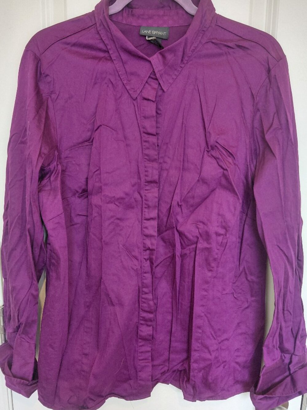 Lane Bryant Purple Button Down